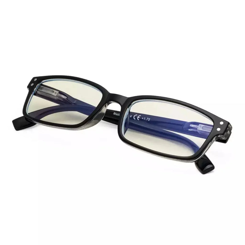 eyekeeper.com Classic Rectangle Blue Light Filter Reading Glasses 1-CG097 Eyeglasses White Smoke Black Clear / without magnification,Black Clear / +0.50,Black Clear / +0.75,Black Clear / +1.00,Black Clear / +1.25,Black Clear / +1.50,Black Clear / +1.75,Black Clear / +2.00,Black Clear / +2.25,Black Clear / +2.50,Black Clear / +2.75,Black Clear / +3.00