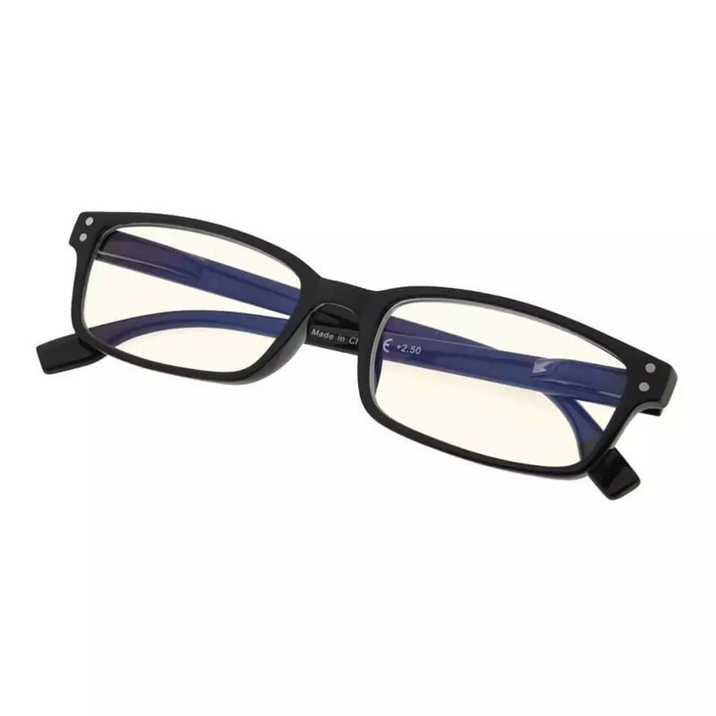 eyekeeper.com Classic Rectangle Blue Light Filter Reading Glasses 1-CG097 Eyeglasses White Smoke Black Blue / without magnification,Black Blue / +0.50,Black Blue / +0.75,Black Blue / +1.00,Black Blue / +1.25,Black Blue / +1.50,Black Blue / +1.75,Black Blue / +2.00,Black Blue / +2.25,Black Blue / +2.50,Black Blue / +2.75,Black Blue / +3.00,Black Blue