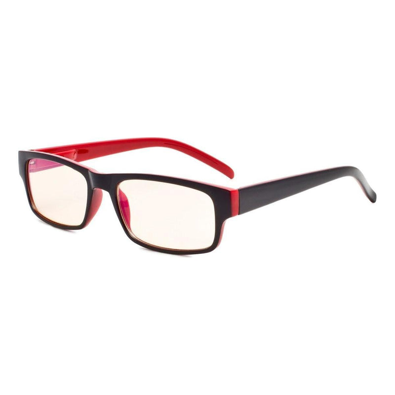 eyekeeper.com Classic Rectangle Computer Reading Glasses CG054 Eyeglasses Misty Rose Black Red / without magnification,Black Red / +0.75,Black Red / +1.00,Black Red / +1.25,Black Red / +2.00,Black Red / +2.25,Black Red / +3.50