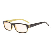 eyekeeper.com Classic Rectangle Computer Reading Glasses CG054 Eyeglasses Dark Slate Gray Black Yellow / without magnification,Black Yellow / +0.75,Black Yellow / +1.25,Black Yellow / +1.50,Black Yellow / +2.25,Black Yellow / +2.50,Black Yellow / +3.00,Black Yellow / +3.50