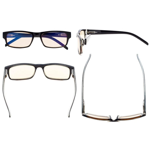 eyekeeper.com Classic Rectangle Computer Reading Glasses CG054 Eyeglasses Light Gray Black Blue / without magnification,Black Blue / +1.00,Black Blue / +1.50,Black Blue / +2.00,Black Blue / +2.25,Black Blue / +3.50,Black Brown / without magnification,Black Brown / +1.00,Black Brown / +1.25,Black Brown / +1.50,Black Brown / +1.75,Black Bro