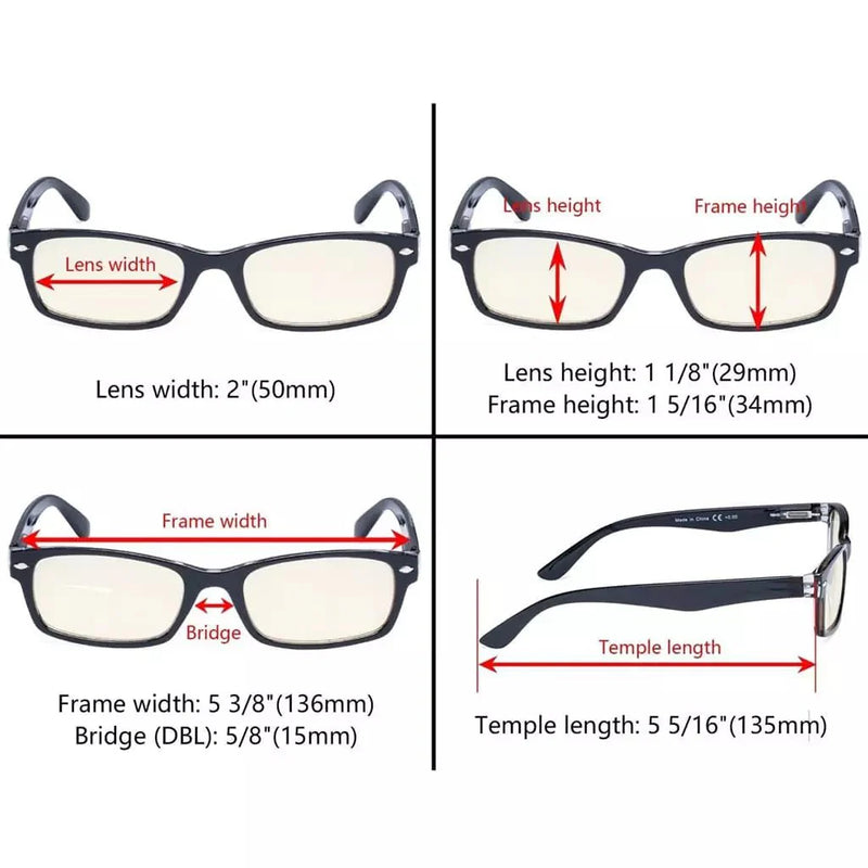 eyekeeper.com Classic Rectangle Computer Reading Glasses CG055 Eyeglasses White Smoke Black / without magnification,Black / +0.75,Black / +1.75,Black / +2.25,Black Brown / without magnification,Black Brown / +0.75,Black Brown / +1.00,Black Brown / +1.25,Black Brown / +1.50,Black Brown / +1.75,Black Brown / +2.00,Black Brown / +2.25,Black B