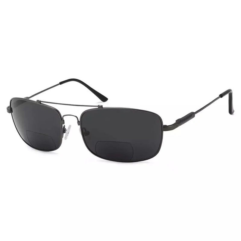eyekeeper.com Classic Rectangle Polarized Bifocal Sunglasses PGSG1805 Sunglasses White Smoke Gunmetal / +1.50,Gunmetal / +2.00,Gunmetal / +2.50,Gunmetal / +3.00