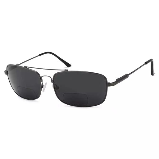eyekeeper.com Classic Rectangle Polarized Bifocal Sunglasses PGSG1805 Sunglasses White Smoke Gunmetal / +1.50,Gunmetal / +2.00,Gunmetal / +2.50,Gunmetal / +3.00