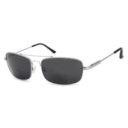 eyekeeper.com Classic Rectangle Polarized Bifocal Sunglasses PGSG1805 Sunglasses White Smoke Silver / +1.50,Silver / +2.00,Silver / +2.50,Silver / +3.00
