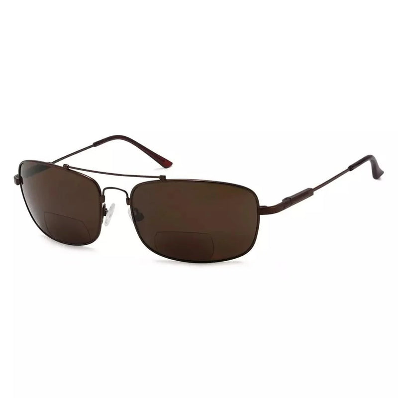 eyekeeper.com Classic Rectangle Polarized Bifocal Sunglasses PGSG1805 Sunglasses White Smoke Brown / +1.50,Brown / +2.00,Brown / +2.50,Brown / +3.00