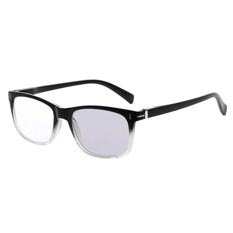 eyekeeper.com Classic Transition Photochromic Reading Glasses BSR150 Eyeglasses White Smoke Black Clear / +0.50,Black Clear / +0.75,Black Clear / +1.00,Black Clear / +1.25,Black Clear / +1.50,Black Clear / +1.75,Black Clear / +2.00,Black Clear / +2.25,Black Clear / +2.50,Black Clear / +3.00,Black Clear / +3.50