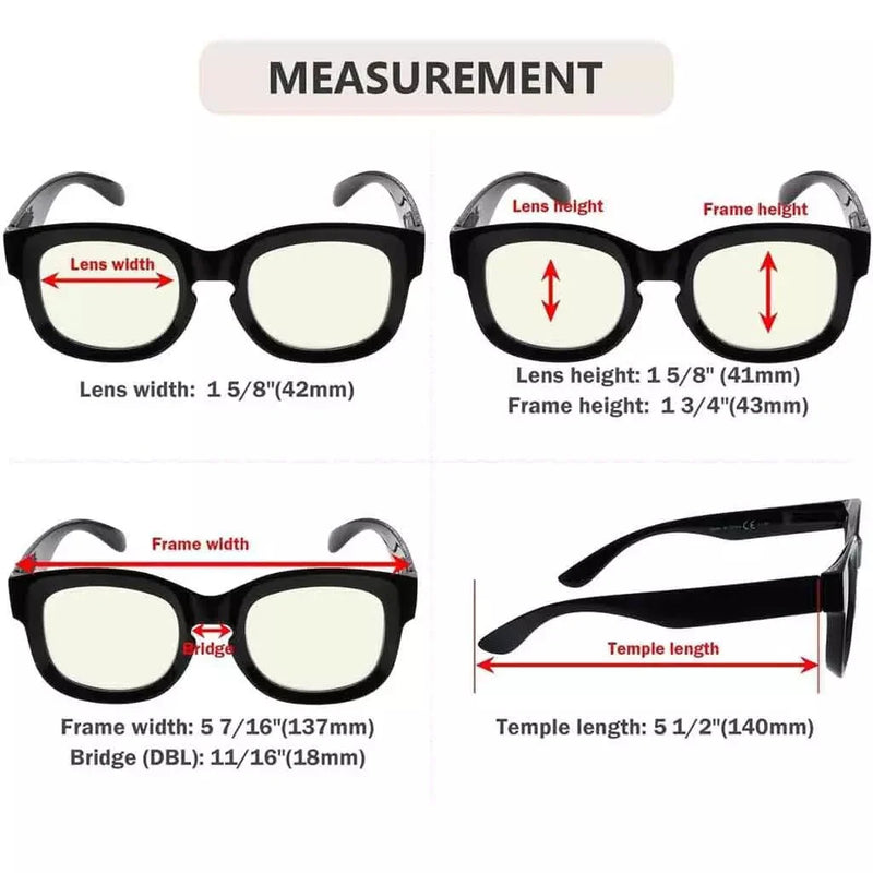 eyekeeper.com Trendy Thicker Frame Blue Light Filter Reading Glasses UV2013 Eyeglasses White Smoke Black / without magnification,Black / +0.50,Black / +0.75,Black / +1.00,Black / +1.25,Black / +1.50,Black / +1.75,Black / +2.00,Black / +2.50,Black / +3.00,Black Tortoise / without magnification,Black Tortoise / +0.50,Black Tortoise / +0.75,Black Tortoise
