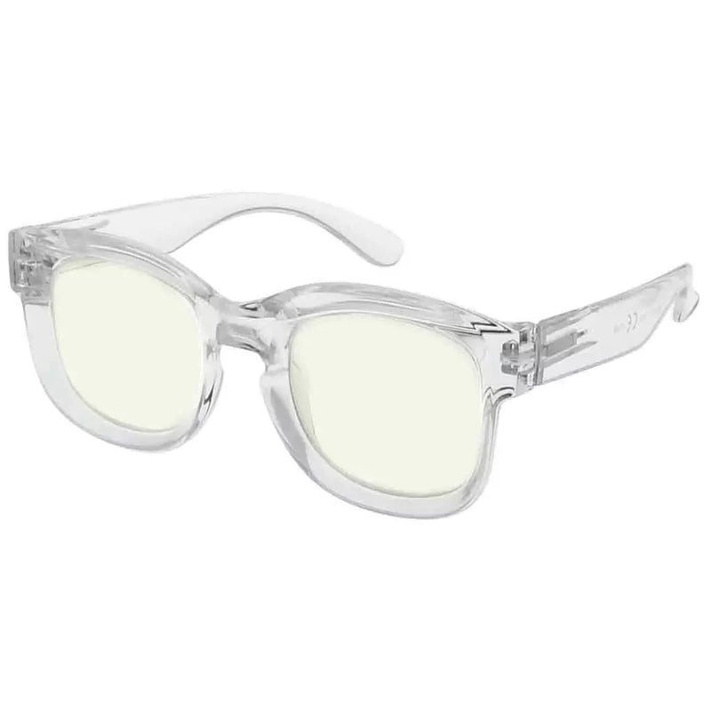 eyekeeper.com Trendy Thicker Frame Blue Light Filter Reading Glasses UV2013 Eyeglasses White Smoke Clear / without magnification,Clear / +0.50,Clear / +0.75,Clear / +1.00,Clear / +1.25,Clear / +1.50,Clear / +1.75,Clear / +2.00,Clear / +2.50,Clear / +3.00