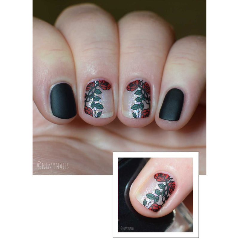 UberChic Beauty Just for CLAWS Collection-02 Stamping Plate Rosy Brown