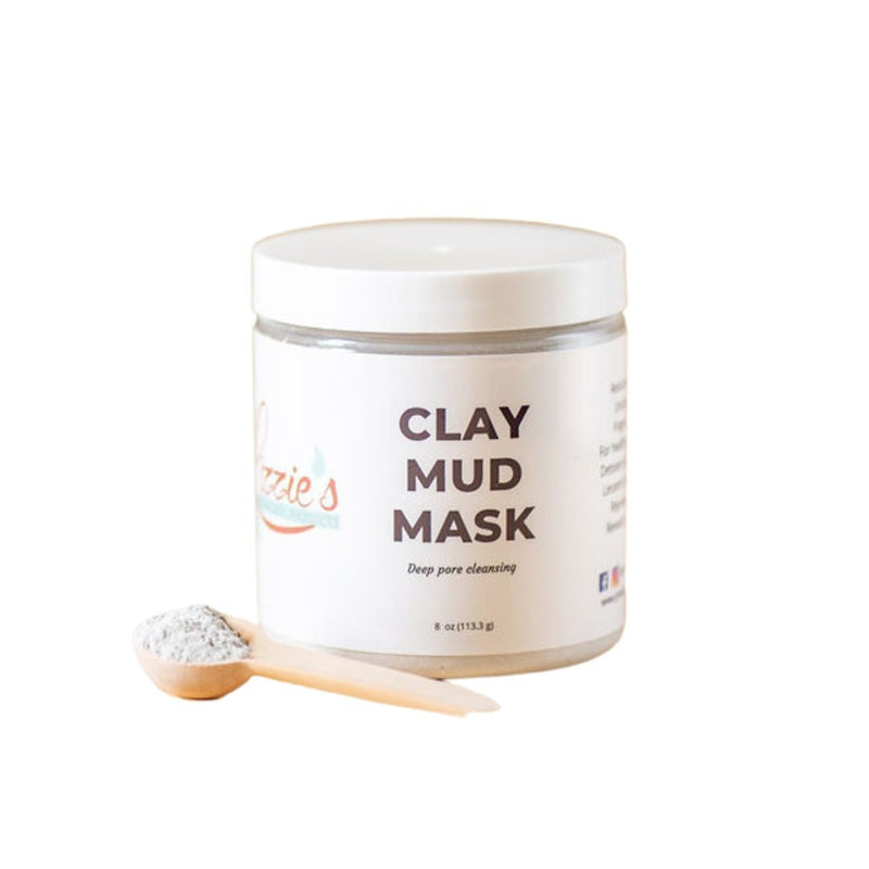 Lizzie's All-natural Products Clay Mud Mask Antique White Clay Mud Mask,Clay Mud Mask Applicator Brush - brush only