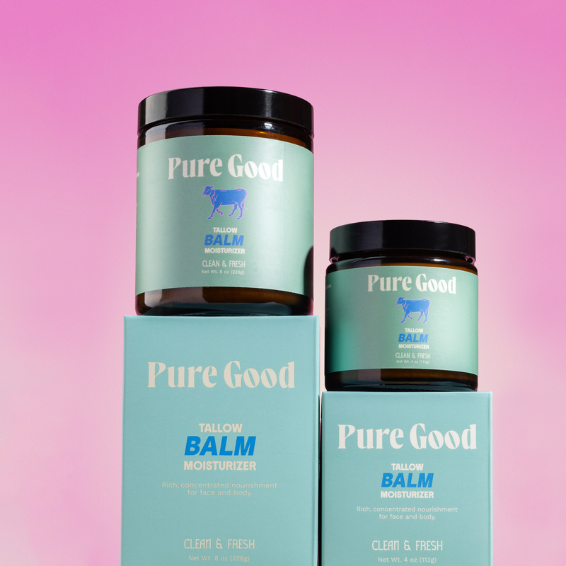Pure Good LLC Clean & Fresh - Tallow Balm Moisturizer Tallow Balm Plum 4 oz,8 oz
