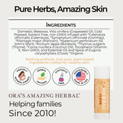 Ora's Amazing Herbal Natural Lip Balm, Herbal Infused, Clove White Smoke