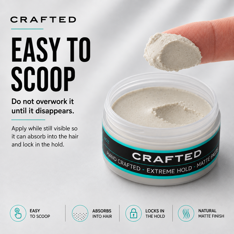 TheSalonGuy CRAFTED Extreme Hold Paste Haircare Light Gray