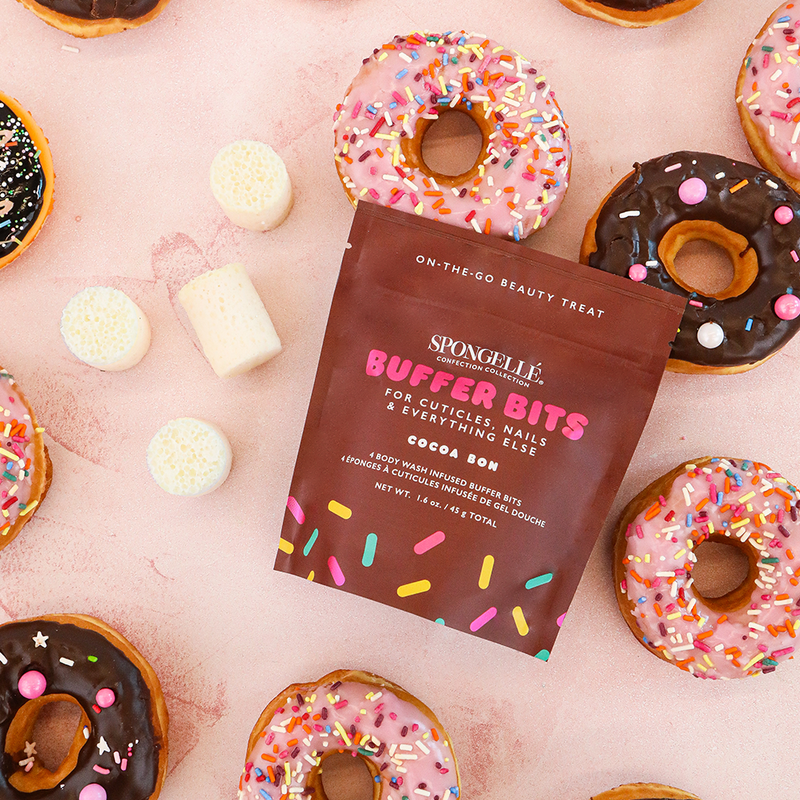 Spongellé Cocoa Bon | Confection Buffer Bits Pedi Buffer Pink