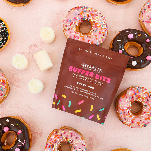 Spongellé Cocoa Bon | Confection Buffer Bits Pedi Buffer Pink