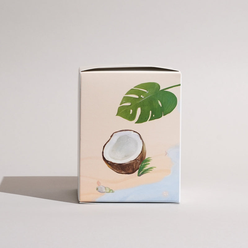 Shore Soap Co. Coconut Bikini Candle Tumbler Candles Light Gray 9 ounce,2 ounce