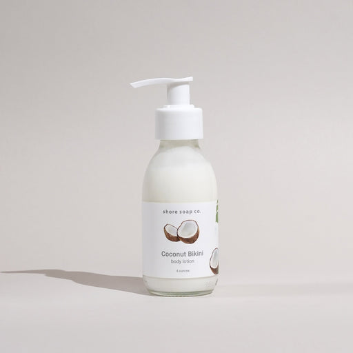 Shore Soap Co. Coconut Bikini Body Lotion Body Lotion Light Gray 10 ounce,4 ounce