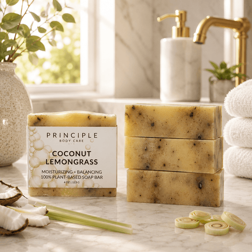 P R I N C I P L E Coconut + Lemongrass Soap Bar Soap Gray
