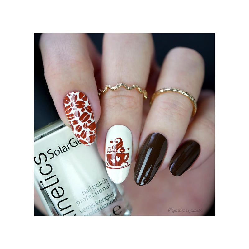 UberChic Beauty Better With Coffee Stamping Plate Rosy Brown