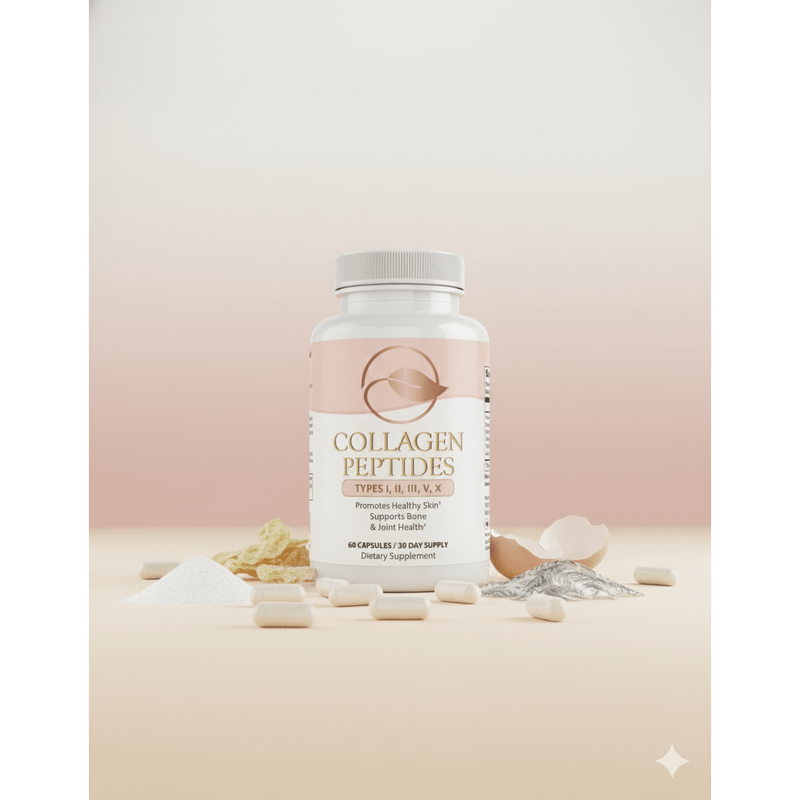 Collagen Peptides Types I, II, III, V, X by Bellawell