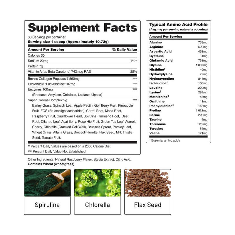 Snap Supplements Collagen & Greens White Smoke