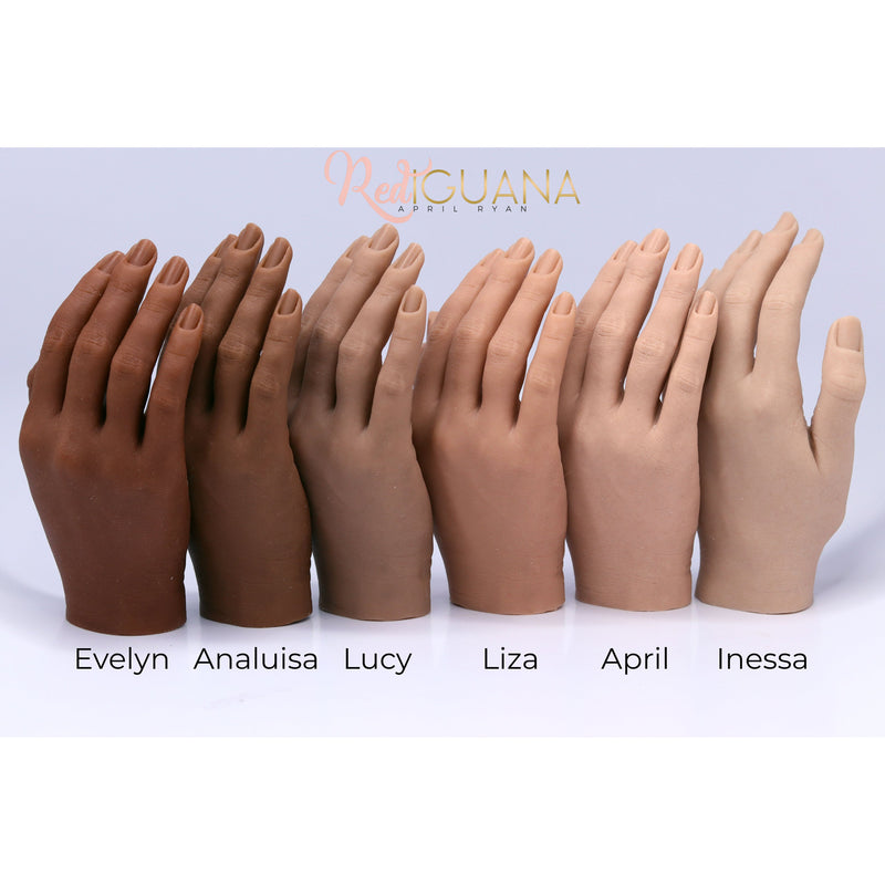 Red Iguana LLC 2.0 Silicone Practice Finger 2.0 Hand Light Gray Inessa,April,Liza,Lucy,Analuisa,Evelyn