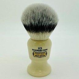 Simpsons Simpson Commodore X3 Sovereign Synthetic Fibre Shaving Brush Shaving Brush Light Gray