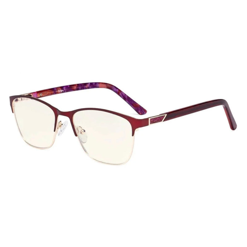 eyekeeper.com Computer Glasses for Eye Strain for Women LX19015-BB40 Eyeglasses White Smoke Red / without magnification
