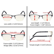 eyekeeper.com Computer Glasses for Eye Strain for Women LX19015-BB40 Eyeglasses White Smoke Black / without magnification,Purple / without magnification,Red / without magnification
