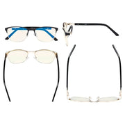eyekeeper.com Computer Glasses for Eye Strain for Women LX19015-BB40 Eyeglasses White Smoke Black / without magnification,Purple / without magnification,Red / without magnification