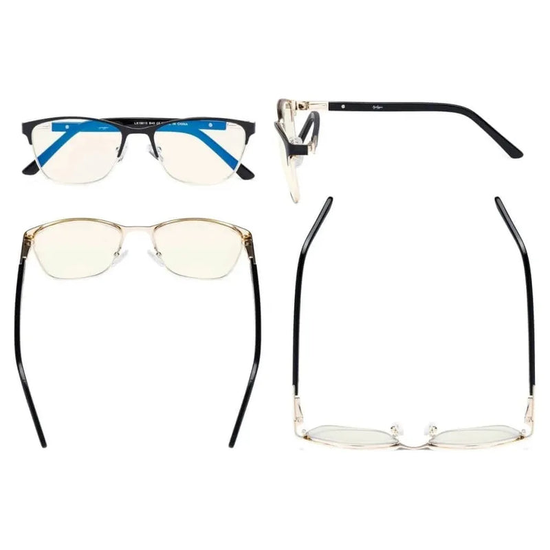 eyekeeper.com Computer Glasses for Eye Strain for Women LX19015-BB40 Eyeglasses White Smoke Black / without magnification,Purple / without magnification,Red / without magnification