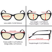 eyekeeper.com Computer Screen Glasses Stylish Cat-eye Style BC1902-BB60 Eyeglasses White Smoke Black / without magnification,Champagne / without magnification,Clear / without magnification,Tortoise / without magnification,Grey / without magnification