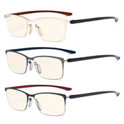 eyekeeper.com 3 Pack Computer Glasses Classic Half-rim UVR12801 Eyeglasses White Smoke 3 Pairs Mix / without magnification,3 Pairs Mix / +1.00,3 Pairs Mix / +1.25,3 Pairs Mix / +1.50,3 Pairs Mix / +1.75,3 Pairs Mix / +2.00,3 Pairs Mix / +2.50,3 Pairs Mix / +3.00