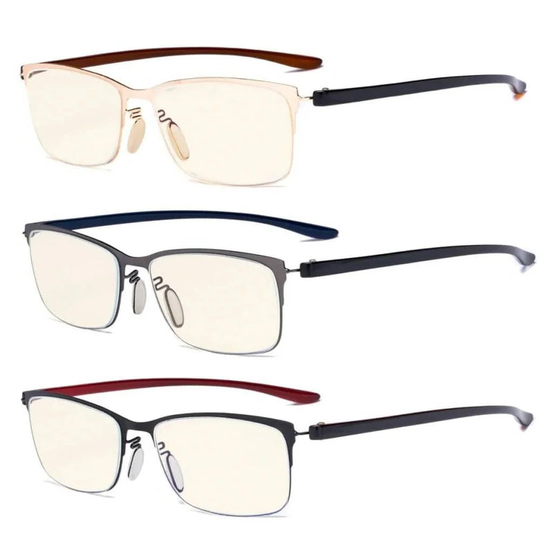 eyekeeper.com 3 Pack Computer Glasses Classic Half-rim UVR12801 Eyeglasses White Smoke 3 Pairs Mix / without magnification,3 Pairs Mix / +1.00,3 Pairs Mix / +1.25,3 Pairs Mix / +1.50,3 Pairs Mix / +1.75,3 Pairs Mix / +2.00,3 Pairs Mix / +2.50,3 Pairs Mix / +3.00