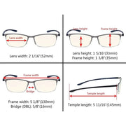 eyekeeper.com 3 Pack Computer Glasses Classic Half-rim UVR12801 Eyeglasses White Smoke 3 Pairs Mix / without magnification,3 Pairs Mix / +1.00,3 Pairs Mix / +1.25,3 Pairs Mix / +1.50,3 Pairs Mix / +1.75,3 Pairs Mix / +2.00,3 Pairs Mix / +2.50,3 Pairs Mix / +3.00