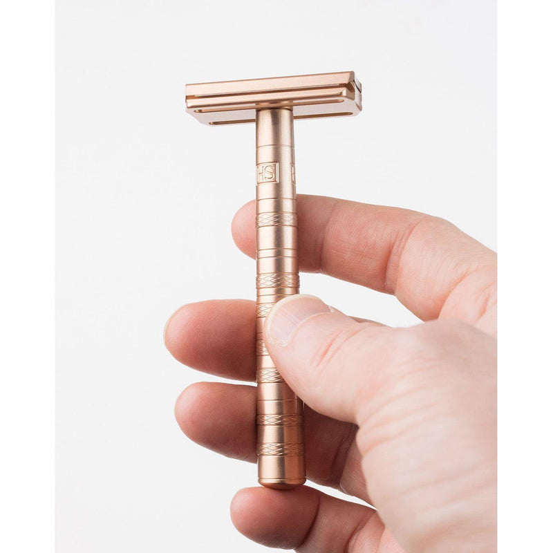Henson Shaving Henson Shaving [AL13-V2] Medium Safety Razor Safety Razor Misty Rose Aircraft Aluminum,Jet Black,Steel Blue,Tan,Copper