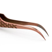 Mega Lash Academy Copper Fiber - MF1 - Ultra Curved Tweezers Tweezers Dark Olive Green