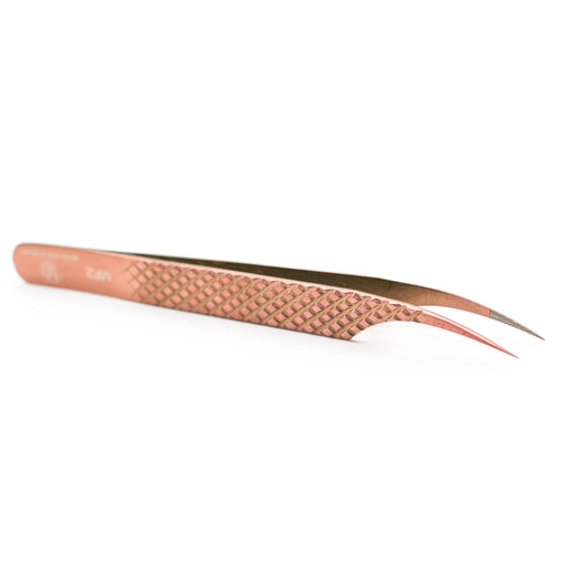 Mega Lash Academy Copper Fiber - MF2 -  Xtra Long Isolating Tweezers Tweezers Dark Salmon