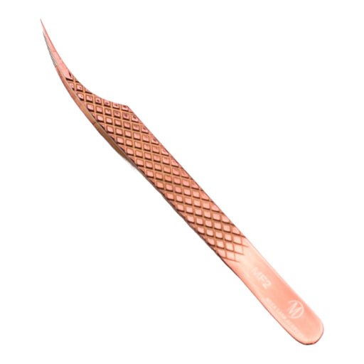 Mega Lash Academy Copper Fiber - MF2 -  Xtra Long Isolating Tweezers Tweezers Tan