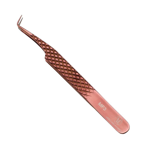 Mega Lash Academy Copper Fiber - MF3 - 90 Degree Volume Tweezers Tweezers Rosy Brown