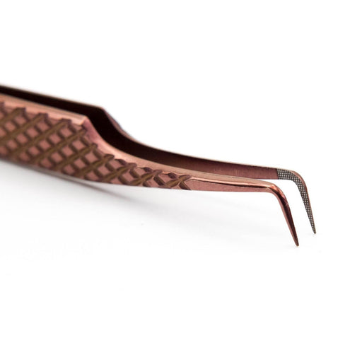 Mega Lash Academy Copper Fiber - MF3 - 90 Degree Volume Tweezers Tweezers Dark Olive Green