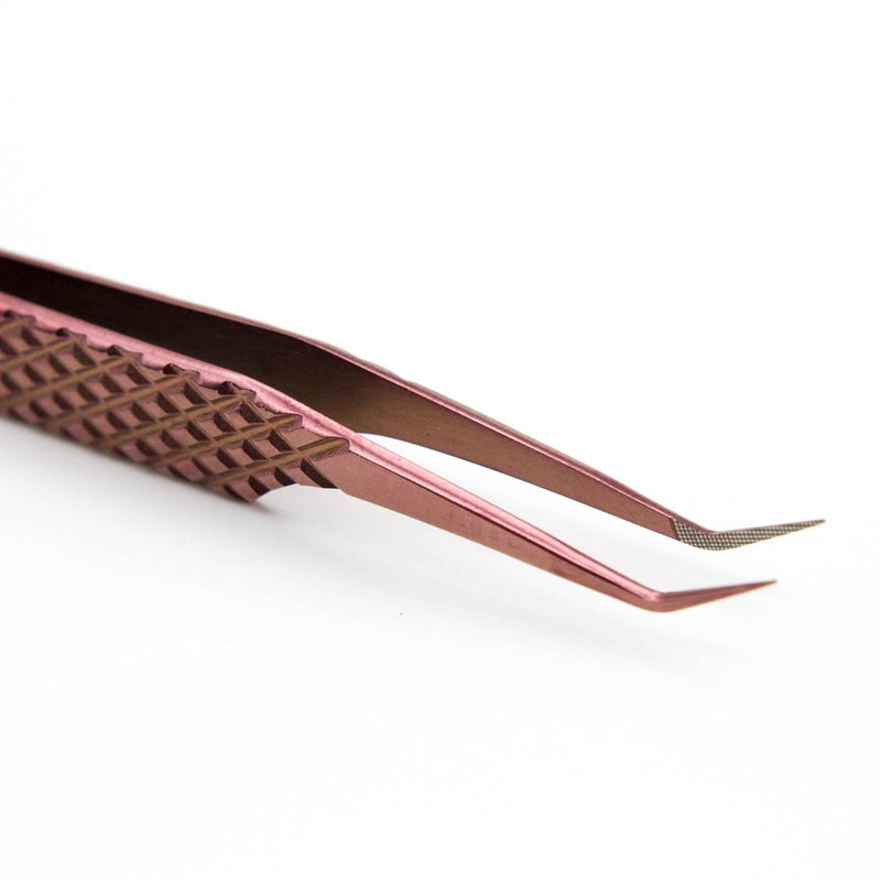 Mega Lash Academy Copper Fiber - MF4 - 45 Degree Volume Tweezers Tweezers Misty Rose