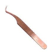 Mega Lash Academy Copper Fiber - MF6 - Hook Volume Tweezers Tweezers Light Pink