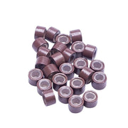 VIP Extensions Unique Copper Silicon Ring (Micro Link) 5.0 x 4.5 x 3.0 mm (500 pcs) - A Hair Accessories White Smoke 5 / L.BROWN