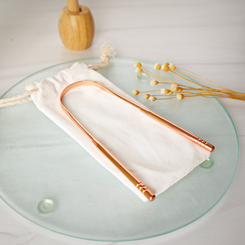 Love of Earth Co. Copper Tongue Scraper Light Gray