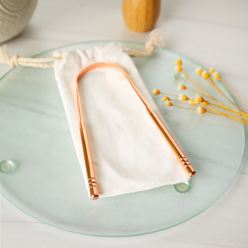 Love of Earth Co. Copper Tongue Scraper Gray