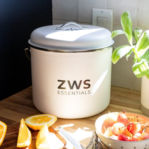 ZeroWasteStore.com Countertop Compost Bin Composters Black White,Black