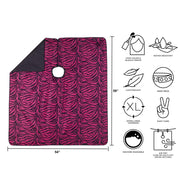 VIP Extensions Cricket Flip Reversible Zebra All-Purpose Salon Cape Salon Cape White Smoke