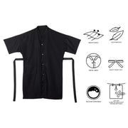 VIP Extensions Cricket Preview Stylist Microfiber Cover-Up, Black Salon Cape White Smoke